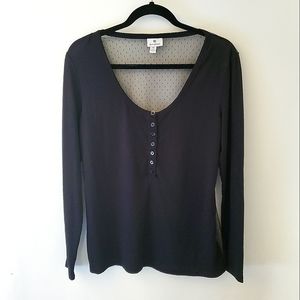 Altuzarra Jersey and Swiss dot tulle top